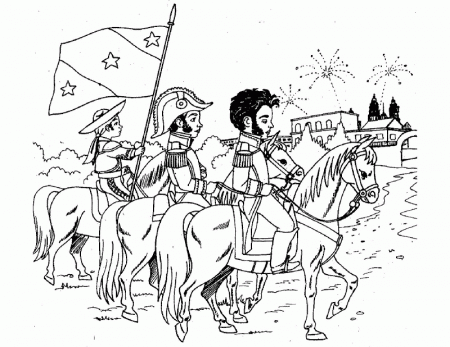 the independence of Peru Colouring Pages (page 2)