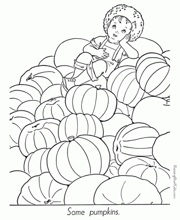 Free Printable Fall Coloring Page Windy Autumn Day