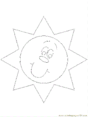 Coloring Pages Weather Sun (Natural World > Seasons) - free 