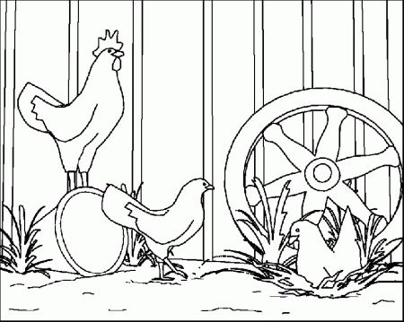Chicken Coloring Pages - Coloringpages1001.