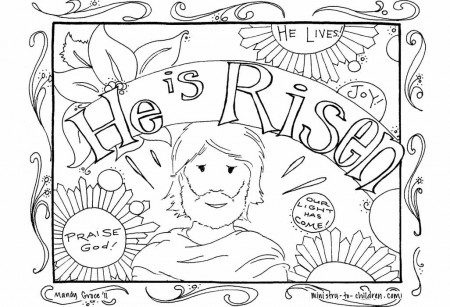 He Is Risen Coloring Pages Images & Pictures - Becuo