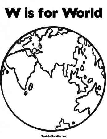 WORLD GLOBE Colouring Pages
