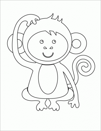 Monkey - Free Printable Coloring Pages
