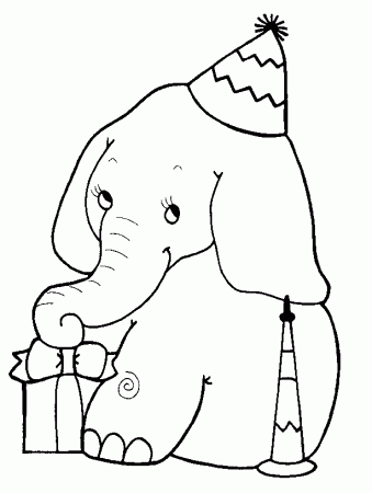 Elephant Coloring Pages and Book | UniqueColoringPages