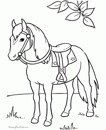Coloring picture of horse to print | cartoon characters