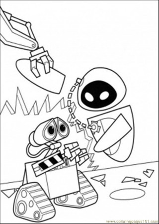 WALLE SPACESHIP Colouring Pages
