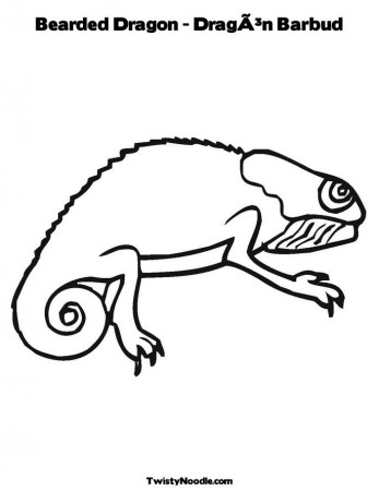Bearded Dragon Coloring Pages | Free coloring pages