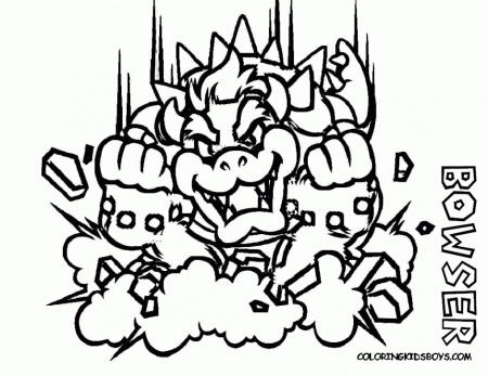 Bowser Coloring Pages Coloring Page 48333 Bowser Coloring Pages