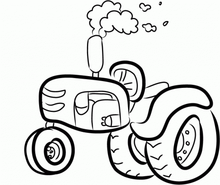 coloring pages of a farmall tractor cartoon - Coloring Point