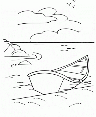 a Zombie on a Boat Coloring Page | Kids Coloring Page