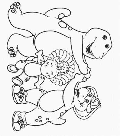 Barney And Friends Coloring Pages Free