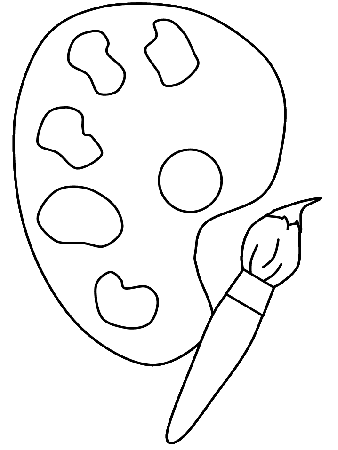 Paint Brush Coloring Page