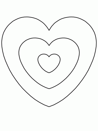Printable Hearts Valentines Coloring Pages - Coloringpagebook.com