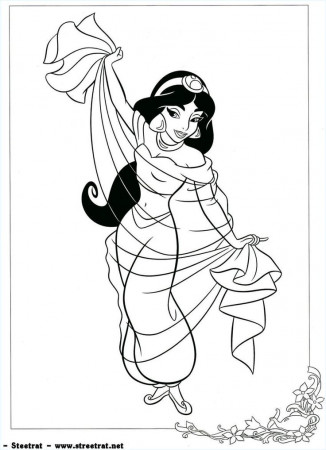 Disney coloring page | Aladdin e Jasmine