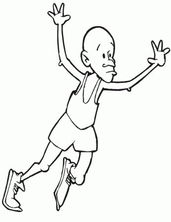 basketball cartoon player Colouring Pages