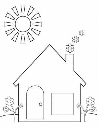 Shape Home Coloring Pages | Coloring Pages For Kids