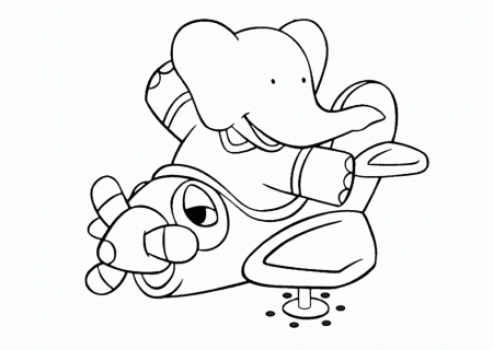 A Group Colouring Pages Page 2 253968 Babar Coloring Pages
