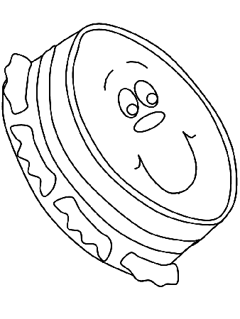 Tamborine2 Music Coloring Pages & Coloring Book