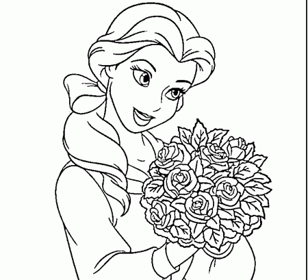 Belle Princess Coloring Pages 418 | Free Printable Coloring Pages