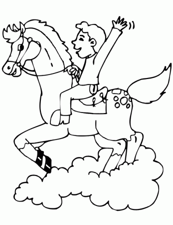 horseback riding Colouring Pages (page 3)