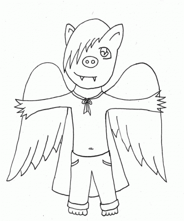 Little Demon Manga Pig^^ · A Drawing · Drawing on Cut Out + Keep