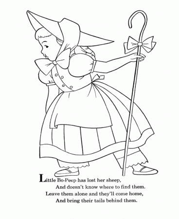 littlebopeep Colouring Pages