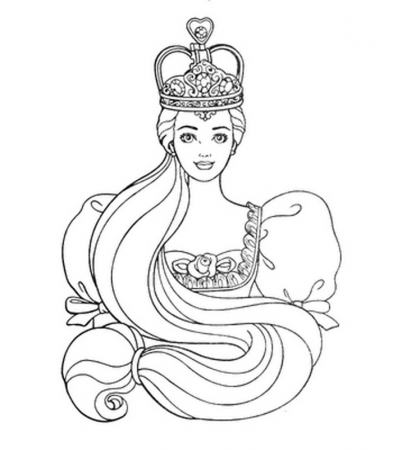 Barbie and The Crown Coloring Pages