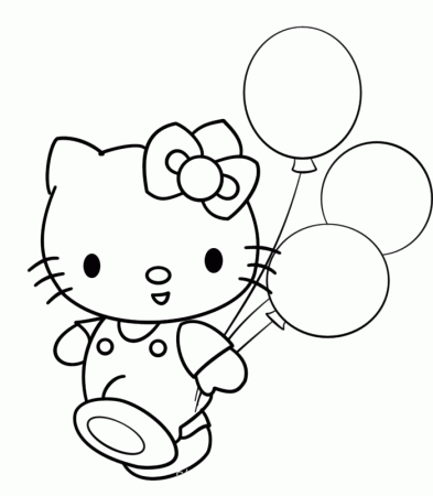 Hello Kitty Pictures To Colour Images & Pictures - Becuo