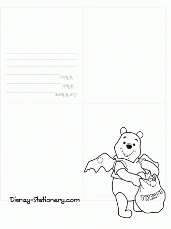 Halloween Pooh Bear Printable Party Invitation - Disney-Stationary.com