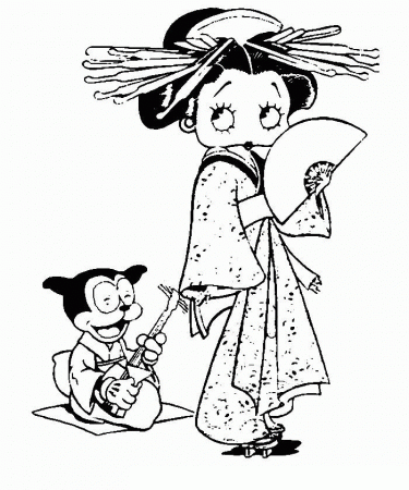 Betty boop Coloring Pages - Coloringpages1001.com