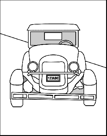 Old Car - Free Coloring Pages for Kids - Printable Colouring Sheets