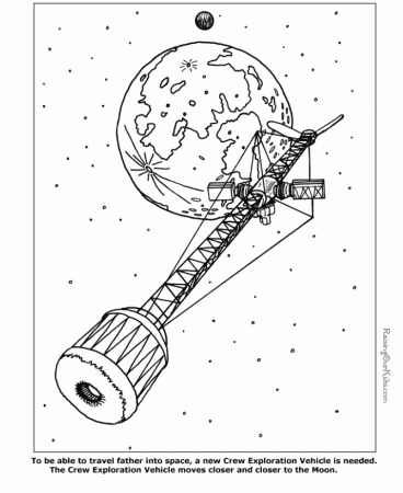 space coloring sheet to print