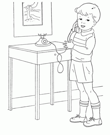 kids Telephone coloring pages for kids | Coloring Pages