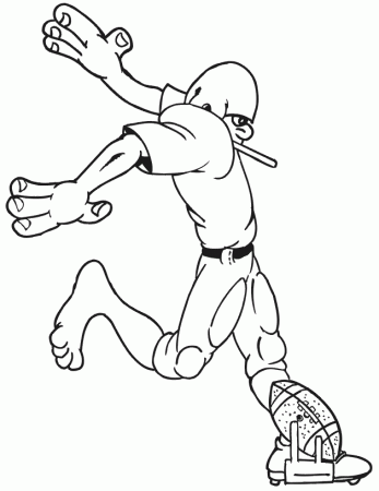 Football Coloring Picture | Kicker in Motion