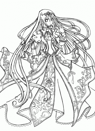 PRINCESS COLORING PAGES