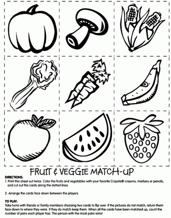 Fruit Salad Coloring Sheets