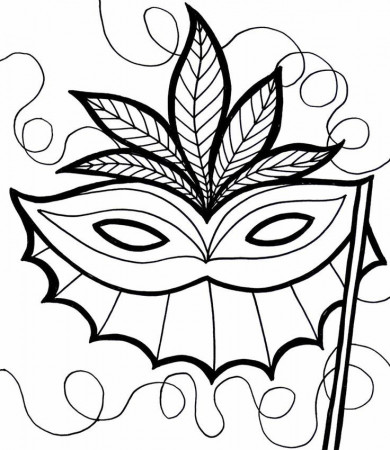 Mardi Gras Mask Coloring Pages For Kids | Mardi gras