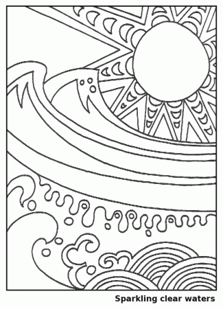 Waves in the Sun – Coloring Page for Kids – Free Printable 