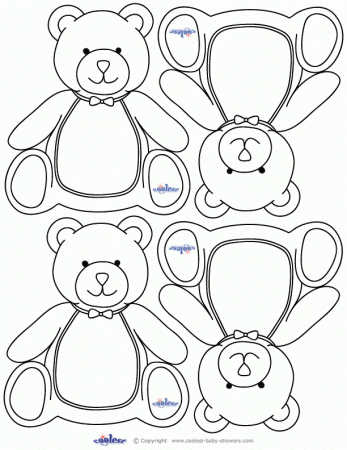Gift Teddy Bear Coloring Pages
