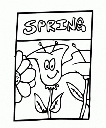 Before Giving The Color Print Spring Flower Coloring Pages: Before 