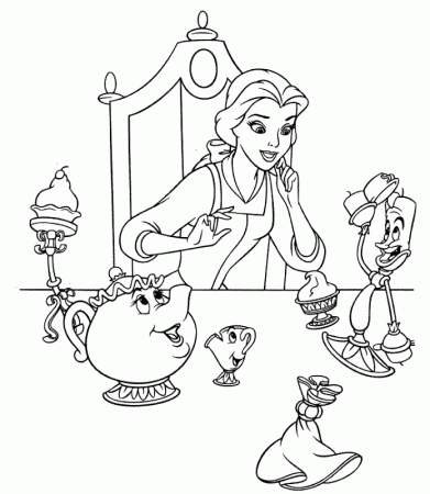 Beauty And The Beast Disney Coloring Pages | Top Coloring Pages