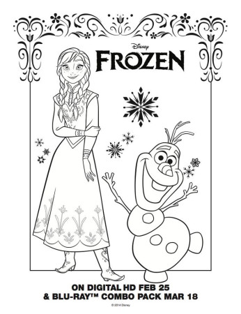 Frozen Coloring Pages Olaf In Summer Hd Frozen Anna Olaf Coloring 