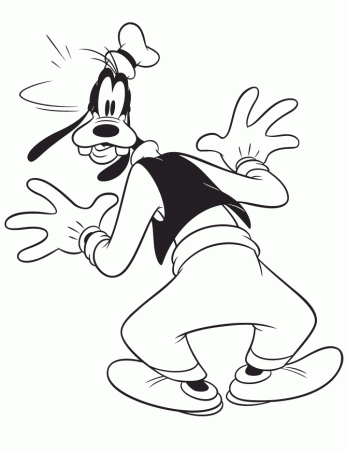 disneys goofy shrugging coloring page goofy coloring pages 