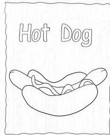 Hot Dog Delicious Coloring Page - Kids Colouring Pages
