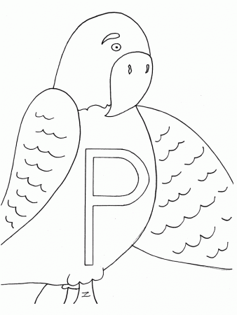 i letter p Colouring Pages