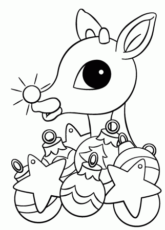rudolph Colouring Pages (page 3)