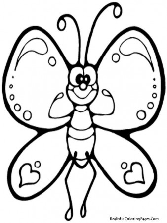 Inspirational Butterfly Cartoon Kids Coloring Pages | Laptopezine.