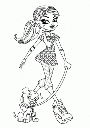 Monster High Coloring Pages Printable Frankie Stein | Laptopezine.