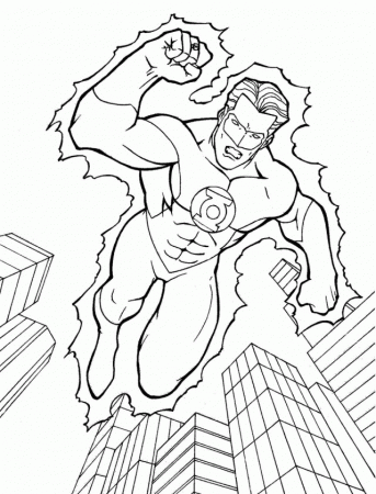 free Green Lantern Coloring Pages for kids | Great Coloring Pages
