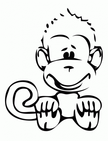 11496 Kids Free Printable Monkey Animal Coloring Page For Free 